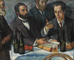 Ernst Honigberger, Mai departe! (Honigberger, alături de Friedrich Miess și Arthur Coulin), 1919, ulei pe pânză