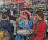 Francisc Gall, Montmartre, anii '70, ulei pe pânză