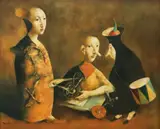 Magie mécanique by Georges Mazilu, acrilic pe pânză, sold Jun 2023