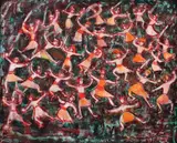 Dans by Magdalena Rădulescu, 1977, ulei pe pânză, sold Jun 2023
