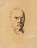 Nicolae Grigorescu, Autoportret, 1906, cărbune pe hârtie