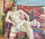 Iosif Iser, Nud în interior tradițional, prima jumătate a anilor '30, guașă pe hârtie