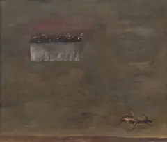 Animal by Ștefan Câlția, începutul anilor '80, ulei pe pânză, sold Jun 2023