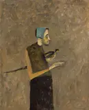 Păsărar by Sorin Ilfoveanu, 1998, ulei pe pânză, sold Jun 2023