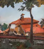Zi de vară by Leon Biju, ulei pe carton, offered Jun 2023