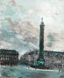 Dimitrie Berea, Place Vendôme, ulei pe pânză