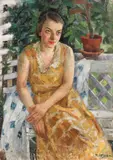 Nicolae Stoica, Pe verandă, ulei pe pânză