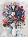 Margareta Sterian, Flori de vară, ulei pe carton
