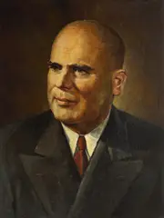 Radu Drăgoescu, Portretul liderului comunist Chivu Stoica, anii '50, ulei pe pânză