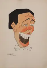 Mihai Tacorian, Portretul lui Nicolae Titulescu, 1932, acuarelă și tuș pe hârtie