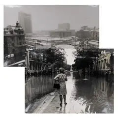 Armand Rosenthal, Lot format din două fotografii ilustrând Piața Universității și Piața Mihai Kogălniceanu, București, cca. 1970