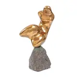 Sirenă by Marcel Guguianu, bronz și piatră, sold May 2023