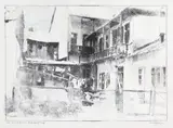 Ion Grigorescu, Fotoreportaj (Case de lemn în Piatra Neamț), 1976, litografie