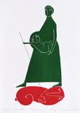 Virgil Scripcariu, Maternitate, 2022, linogravură