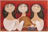 Muzică by Samy Briss, cromolitografie, sold May 2023