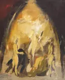 Mircea Ciobanu, Magie, 1980, ulei pe pânză