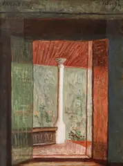 Coloană by Horia Bernea, 1994, ulei pe pânză, sold May 2023