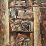 Florin Ciubotaru, Bibliofilia, 1996, ulei pe pânză