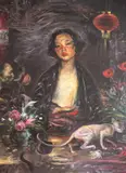 Robert Lőrincz, Flower Merchant (Superstar), 2022, ulei pe pânză