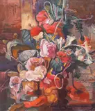 Mircea Maurice Novac, Natură statică olandeză, 2018, ulei pe pânză