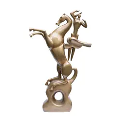 Pegas și Apollo by Ion Irimescu, 1973, bronz, sold May 2023
