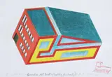Paul Neagu, Proiect pentru G.A.T. House, 1996, offset color, exemplar unic