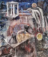 Vis mediteraneean by Geta Mermeze, ulei pe pânză, sold May 2023