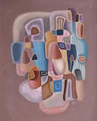 Scoica albă by George Saru, 1979, ulei pe pânză, offered May 2023