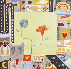 Silvia Avramescu, Wildflowers, 2023, guașă pe hârtie