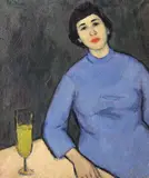 Michaela Nica Crăciun, Jumătatea plină (Autoportret), 1966, ulei pe pânză