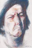 Manuell Mănăstireanu, Portretul maestrului Baba, pastel și ceracolor pe hârtie
