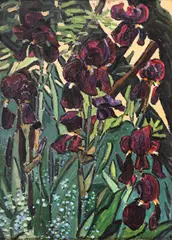 Vasile Varga, Iriși, 1989, ulei pe carton