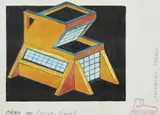 Paul Neagu, Cathalytic House, 1991, offset color, exemplar unic