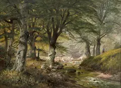 Alois Arnegger, Culegătoarea de vreascuri, ulei pe pânză