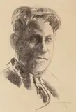 Rudolf Schweitzer–Cumpăna, Portretul fratelui meu (Christian Schweitzer), 1939, cărbune pe hârtie