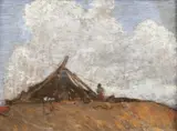 Rudolf Schweitzer–Cumpăna, Nomazi, 1939, pastel pe hârtie