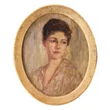 Marius Bunescu, Portretul Adei Capriel, 1918, ulei pe placaj