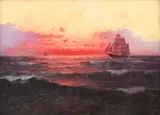 Dimitrie Florian, Amurg în larg, ulei pe carton