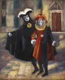 Teodor Vescu, Bal mascat la Veneția, 2013, ulei pe pânză