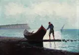 Ion Doboşariu, Plecarea la pescuit, ulei pe pânză