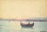 La pescuit by Dimitrie Florian, ulei pe placaj, sold Apr 2023