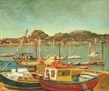Constantin Niţescu, Vele în Saint Tropez, 2008, ulei pe pânză