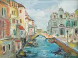 Dan Bajenaru, Ponte delle Guglie, ulei pe pânză