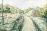 George Catargi, Pe Valea Doftanei, ulei pe carton