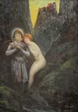 Nicolae Grimani, Cavaler și nimfă, ulei pe placaj