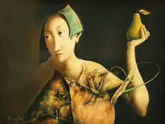 Georges Mazilu, La poire, acrilic pe pânză