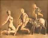 Georges Mazilu, Étude pour "Cirque”, guașă și tuș pe hârtie
