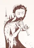 Felix Aftene, Vestitor, 2019, serigrafie pe bumbac