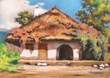 Mişu Teişanu, Căsuța din pădure, pastel pe carton