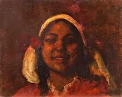 Broboada albă by Pan Ioanid, ulei pe carton, sold Apr 2023